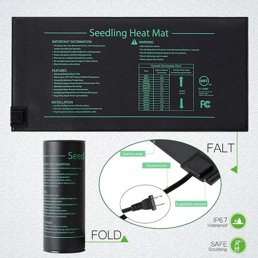 4 Sizes 220V EU Plug Seedling  - Seedling Heat Pad ulasan dan harga