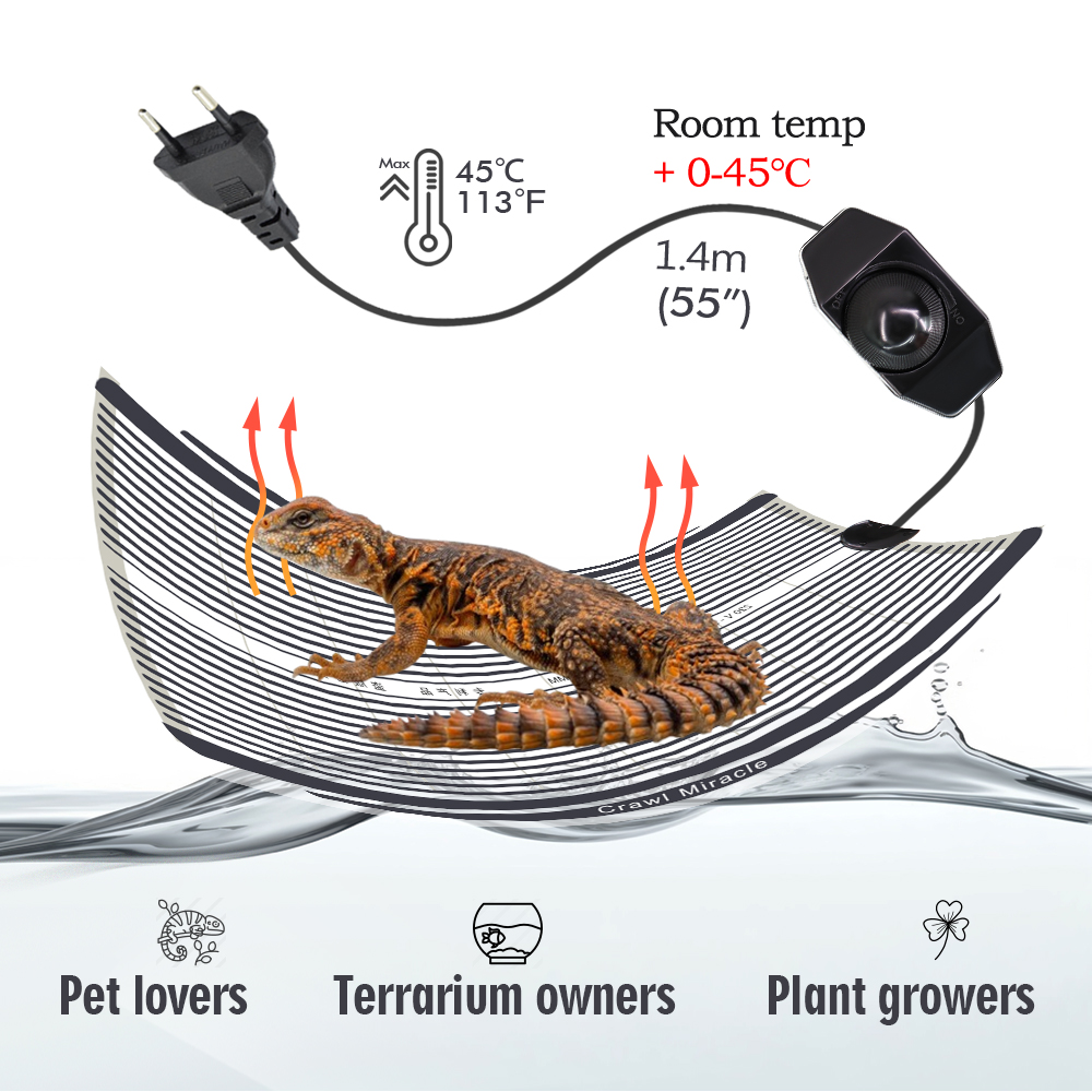5W 15W 25W 35W Graphene Reptil - Seedling Heat Pad ulasan dan harga