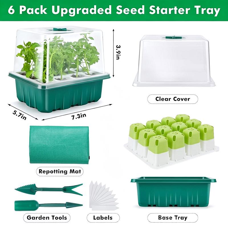 1Set Seed Starter Tray Mini Gr - Dome Propagation Kit ulasan dan harga