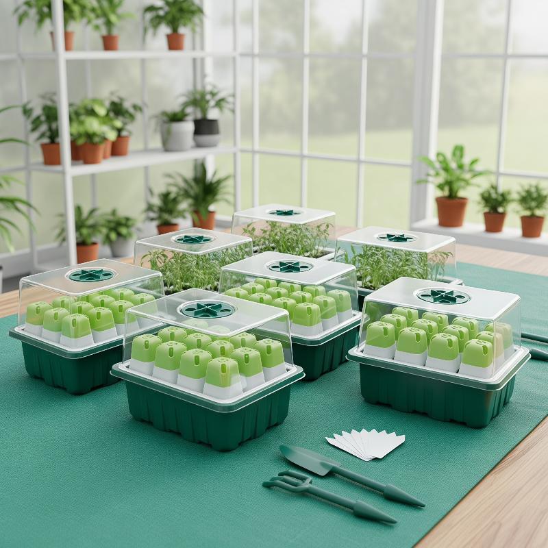 1Set Seed Starter Tray Mini Gr - Dome Propagation Kit ulasan dan harga
