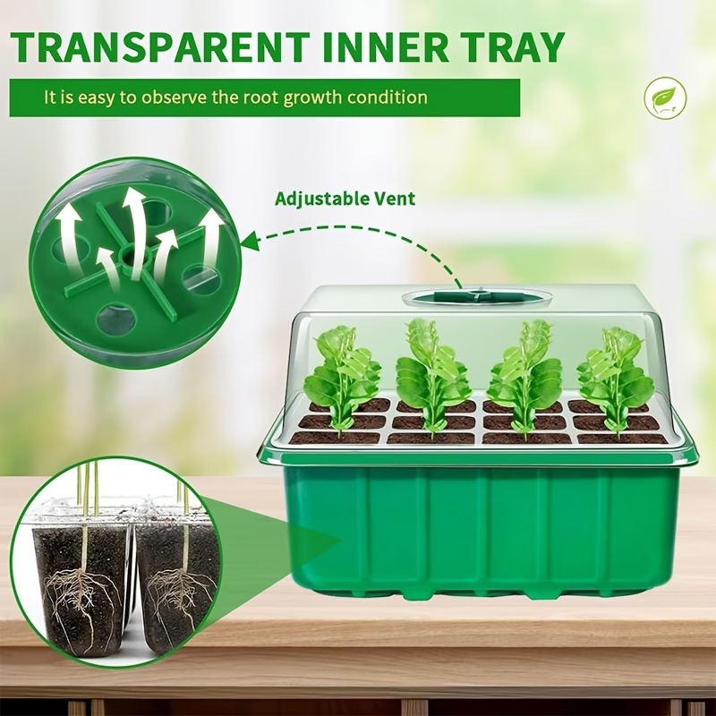 3pcs Seed Starter Tray Mini Gr - Dome Propagation Kit ulasan dan harga