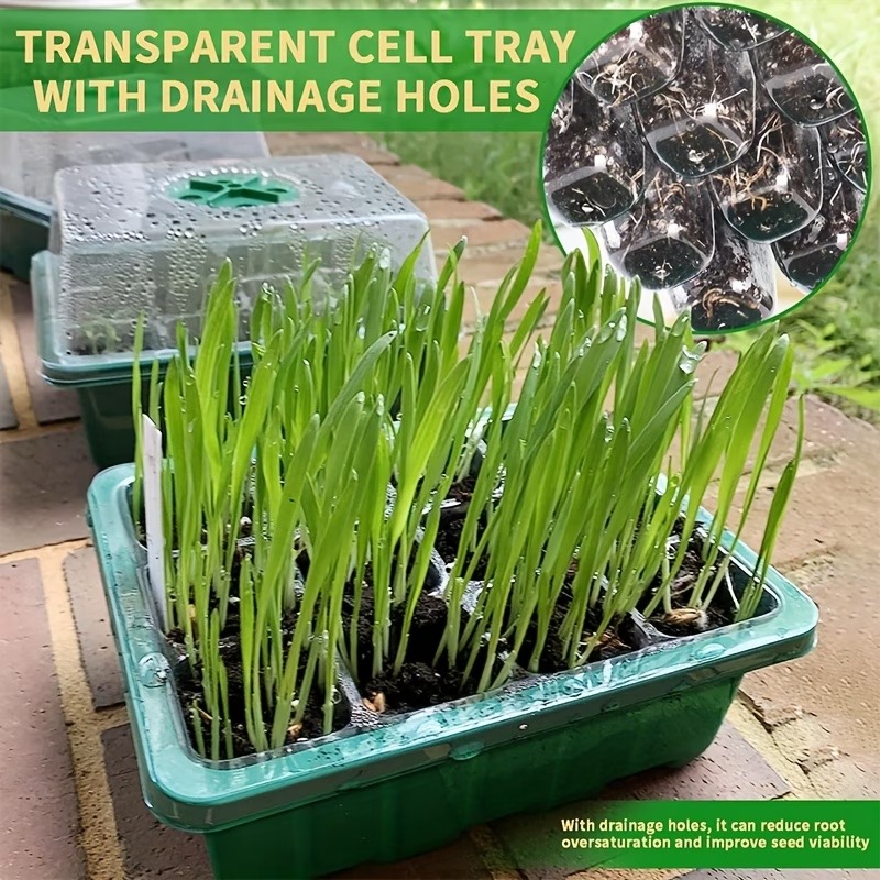 3pcs Seed Starter Tray Mini Gr - Dome Propagation Kit ulasan dan harga