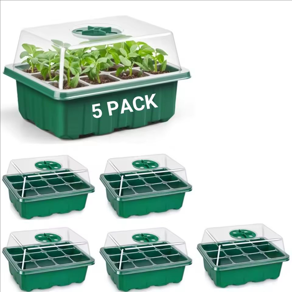 10pcs/5pcs Seedling Trays Seed - Dome Propagation Kit ulasan dan harga