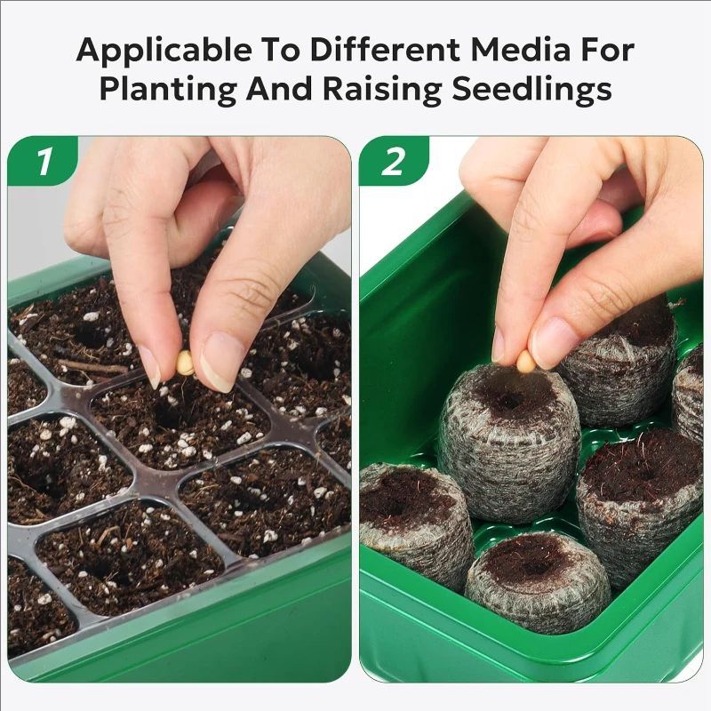 10pcs/5pcs Seedling Trays Seed - Dome Propagation Kit ulasan dan harga