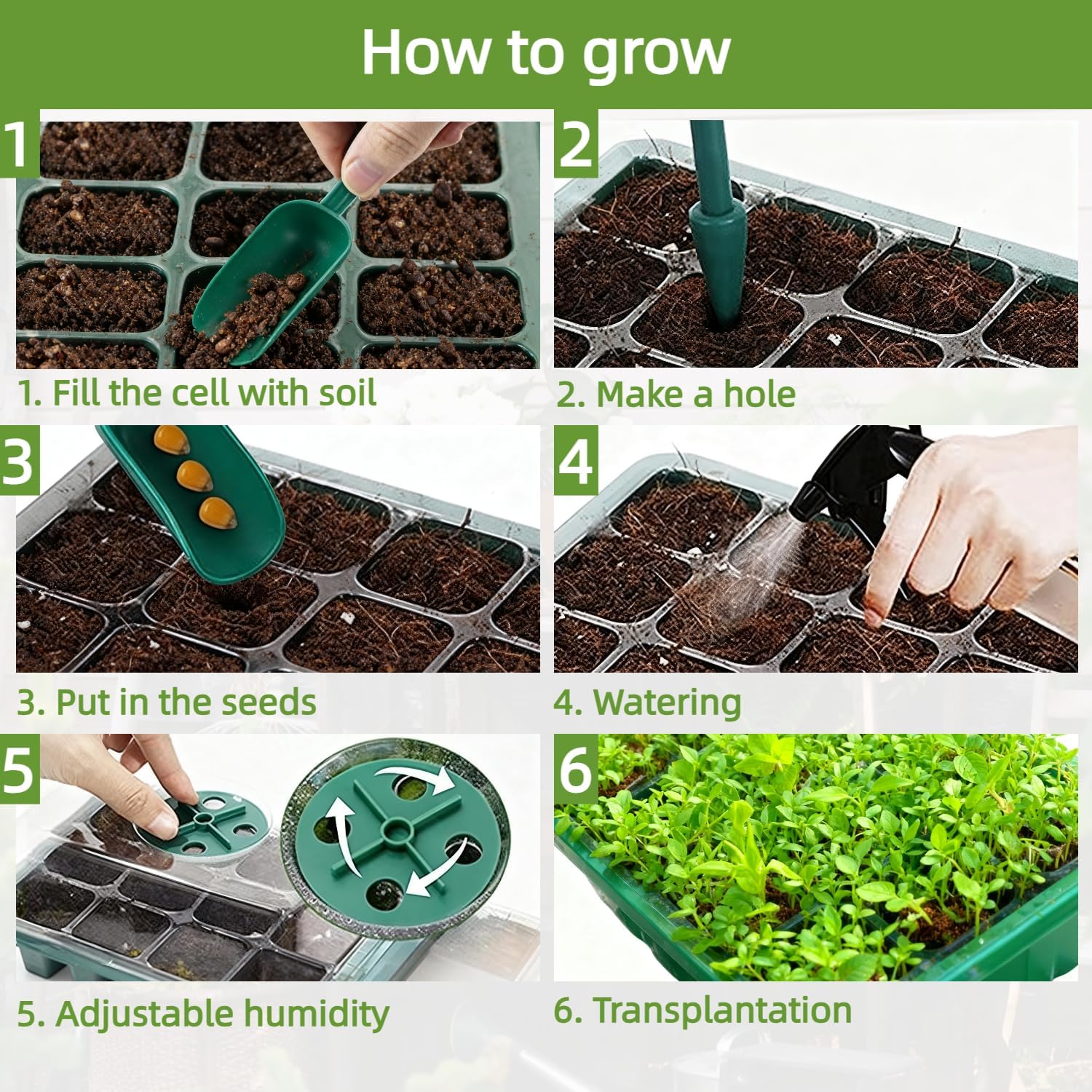 10Pcs Seed Starter Tray Mini G - Dome Propagation Kit ulasan dan harga
