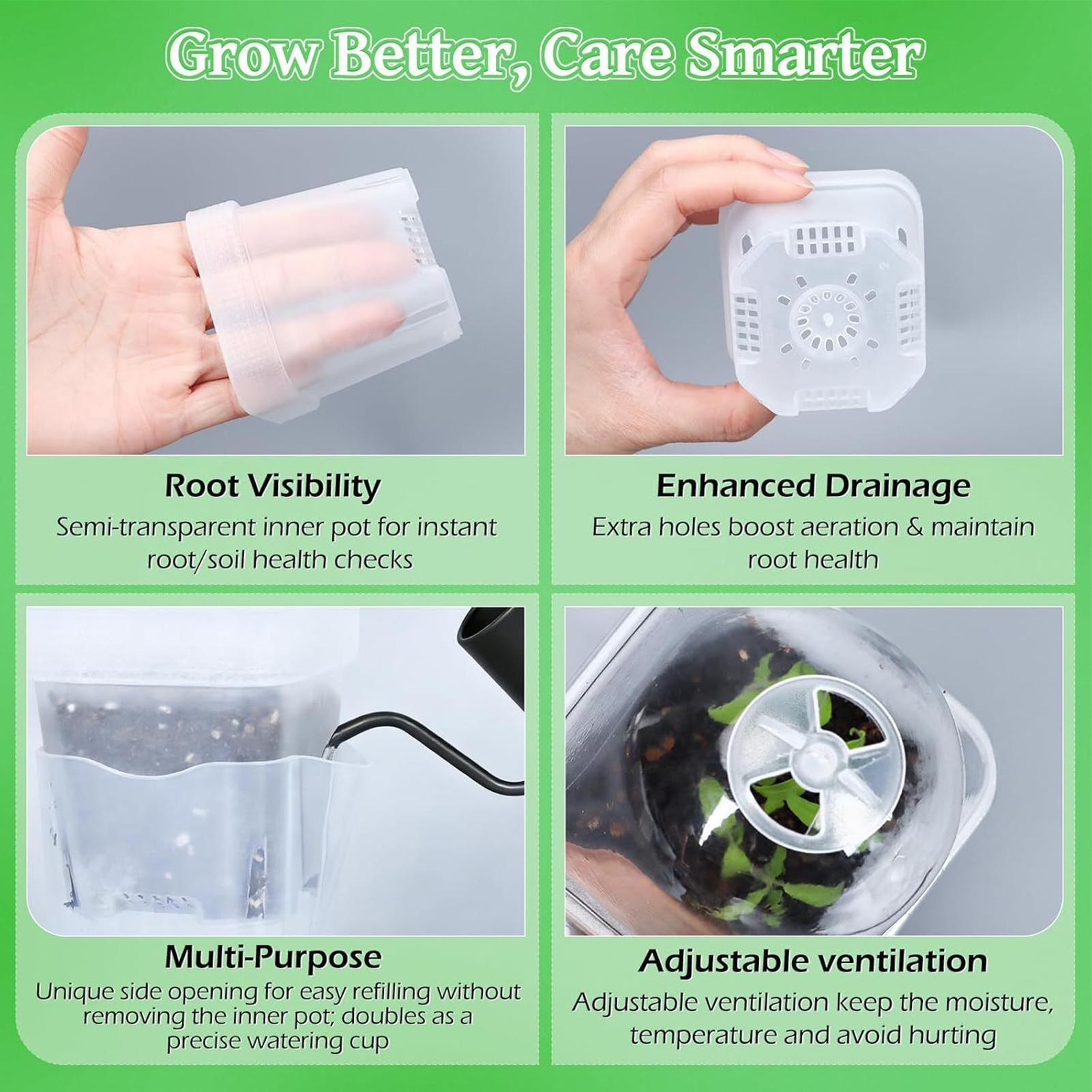 Self Watering Pots 12Pcs Seed  - Dome Propagation Kit ulasan dan harga