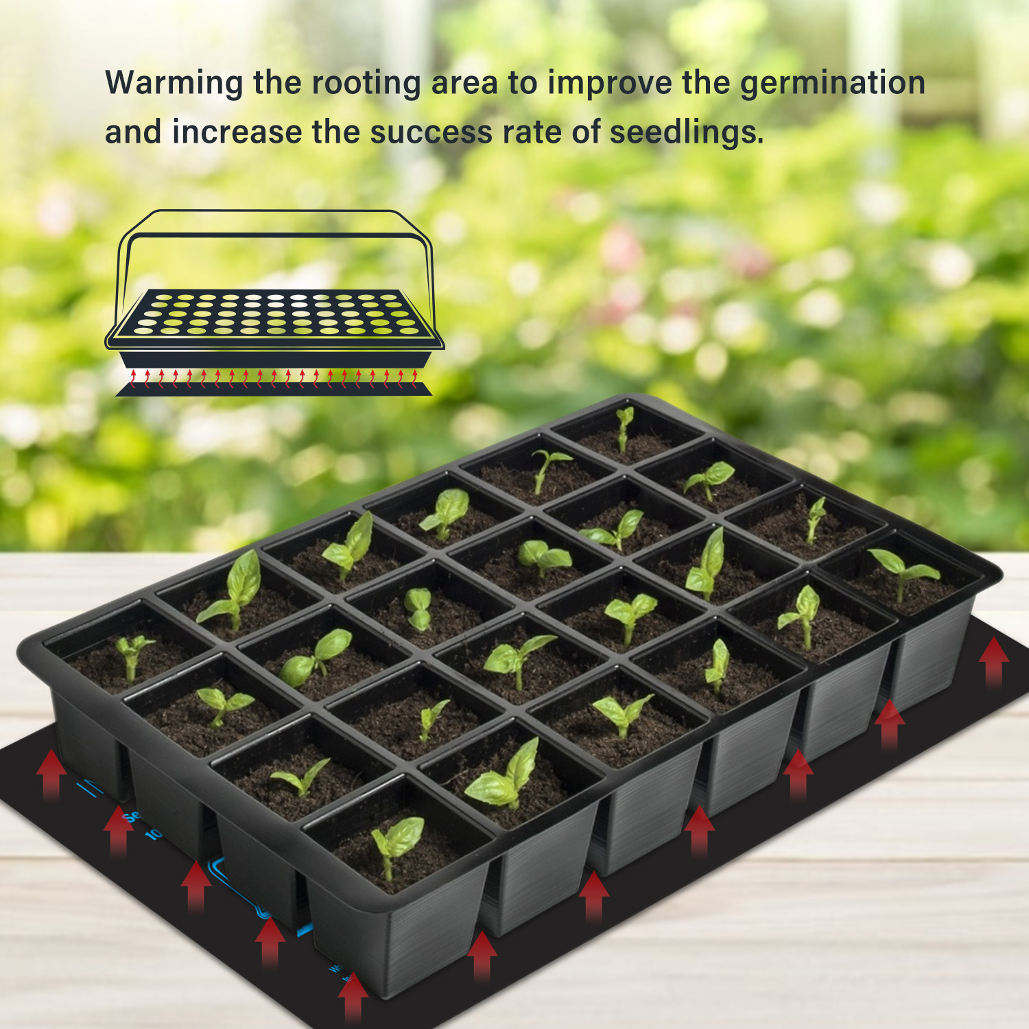 20.75x10CM EU/US/UK/AU Plug Se - Seedling Heat Pad ulasan dan harga